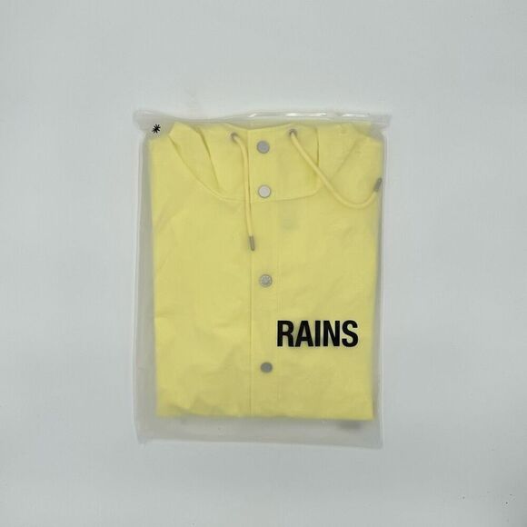 New Rains Yellow Matte Long Rain Coat With Hood. Size Large - Picture 6 of 8